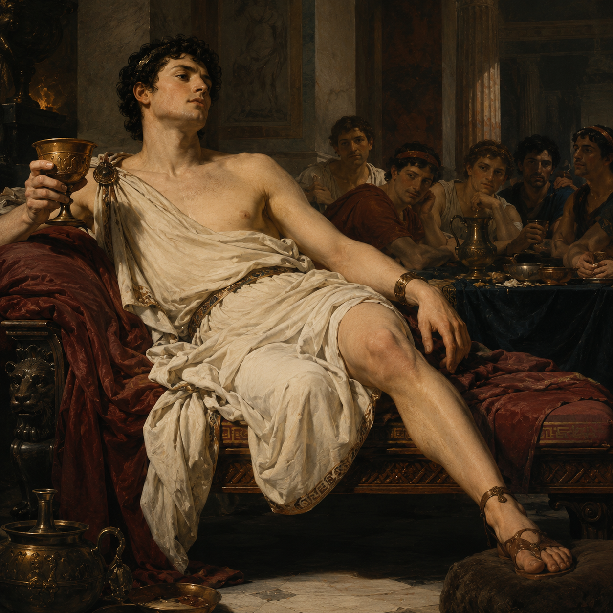 Antinous, the arrogant ringleader of the suitors who plague the house of Odysseus