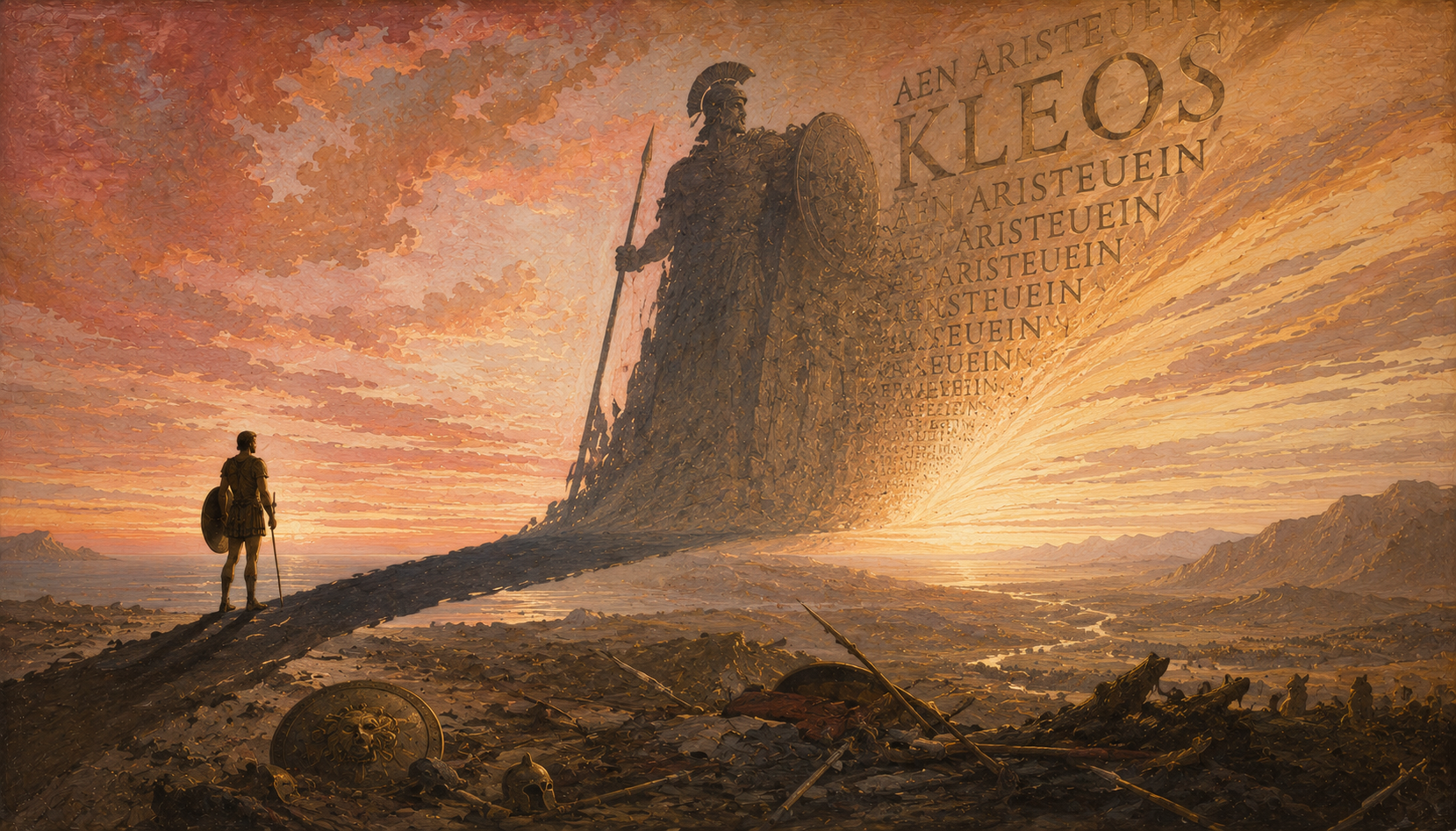 Kleos, the undying glory sought by Greek heroes